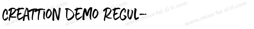 Creattion Demo Regul字体转换